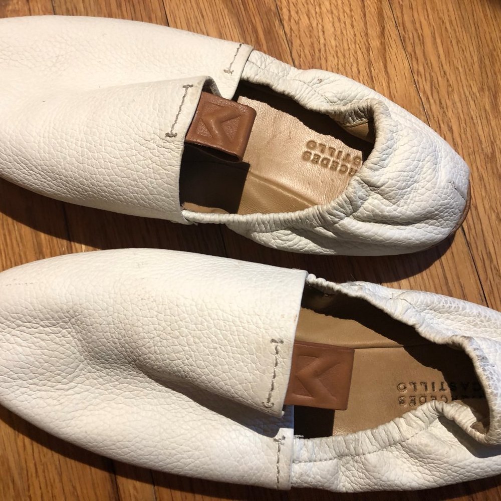 MERCEDES CASTILLO - white leather loafers